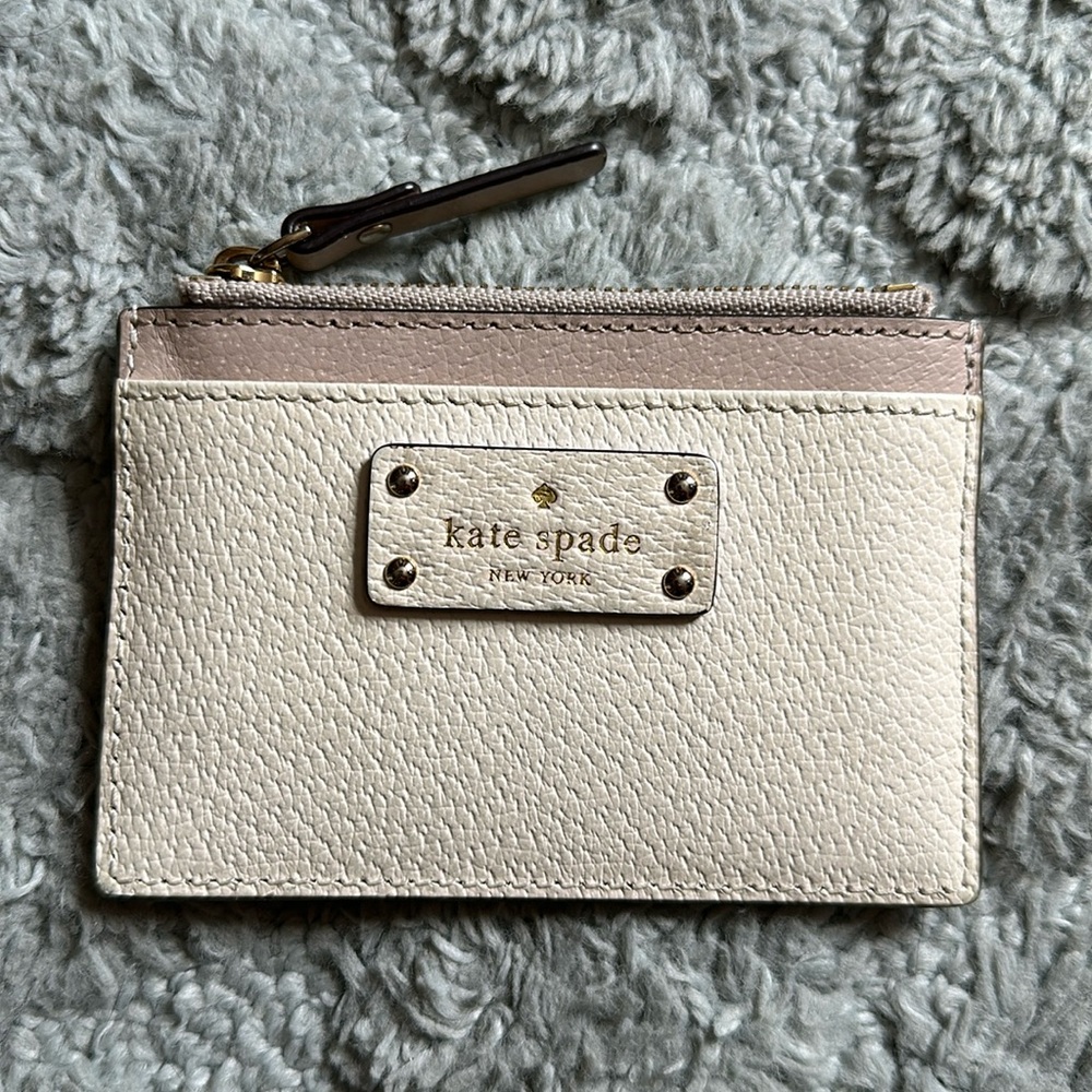 Kate Spade pebbled leather card holder